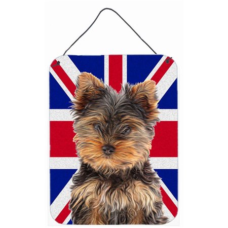 MICASA Yorkie Puppy & Yorkshire Terrier with English Union Jack British Flag Wall or Door Hanging Prints MI250084
